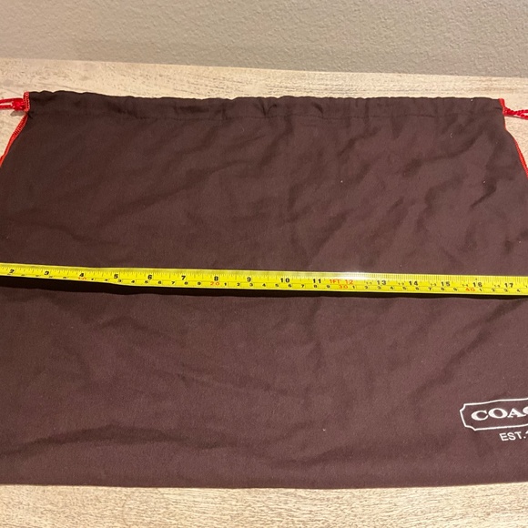 COACH Dust Bag 19x15 Protective Cover Like New Brown with Red/Orange Trim - Picture 2 of 5
